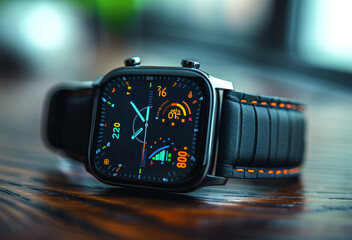 Aufkleber - a sleek smartwatch monitoring various health metrics, exemplifying the integration of technology in 