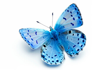 Beautiful Holly Blue butterfly isolated on a white background with clipping path