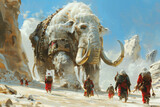 Fototapeta  - Gigantyczny mamut fantasy