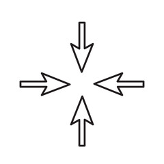 Poster - Arrows icon simple flat liner illustration on white background..eps
