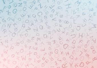 Alphabet pastel random decoration presentation background