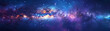 Galactic Palette: The Milky Way in Shades of Blue and Purple