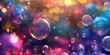 Abstract background of rainbow air bubbles multicolored backdrop Cute bubble background wallpaper.