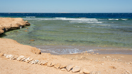 Wall Mural - panorama of the coast in Sahl Hasheesh for background