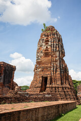 Wat Mahathat ancient at historical park at Ayutthaya Historical Park, Phra Nakhon Si Ayutthaya Province, Thailand