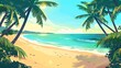 summer Beach illustration background