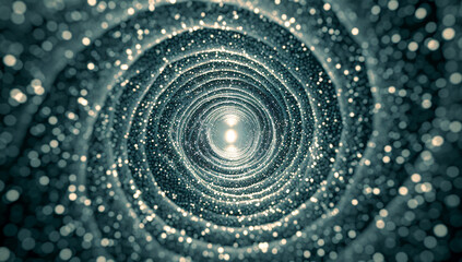 Wall Mural - Spiral galaxy tunnel, a cosmic journey through time and space in abstract art