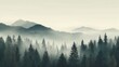 Mountain Sunrise Fog,Landscape, beautiful forest