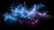 abstract blue fire,Abstract texture of backlit smoke in red blue on a black background.