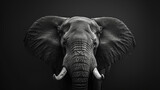 Fototapeta Sypialnia - A majestic elephant its tusks and trunk artistically melting into glass