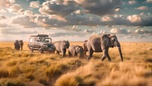 Enchanting Wildlife: Immersing In The Beauty Of An Elephant Herd Observation