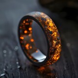 Fototapeta Uliczki - An ancient golden ring with ultimate power is emitting magical light