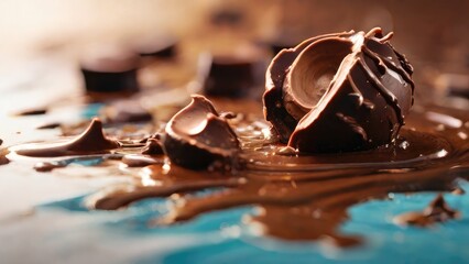 Canvas Print - close up of chocolate