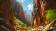 Venture into canyons and capture the grandeur of towering rock walls. Pay attention to the interplay of light and shadow