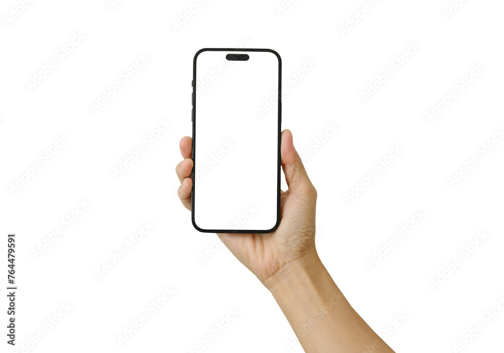 Mockup iphone hand - clipping path , Studio shot of Smartphone iPhone ...