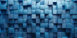 Abstract 3d renders blue geometric background, generative ai