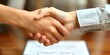 Handshake Sealing a Successful Business Contract or Agreement with Copy Space
