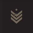 Creative eagle falcon for patriot soldier military logo design