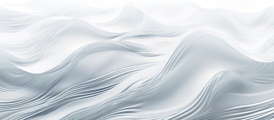 Poster - a detailed view of a white backdrop featuring a flowing and undulating design