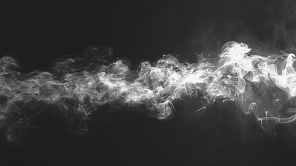 Wall Mural -  A grayscale image shows smoke escaping from a smartphone's rear and a cloud of white smoke emanating from it