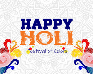 Wall Mural - Happy Holi festival. Festival of colors . vector illustration design.