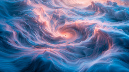 Wall Mural - Abstract Cosmic Swirl, Vibrant Galaxy Design with Light and Color Movement