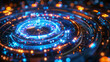 © Atchariya63 - Futuristic 3D rendering of a casino roulette, with a hightech digital display