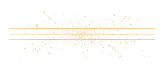 Wall Mural - golden dust and lines on transparency