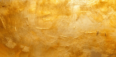 Gold brush stroke and texture golden. Abstract oil paint golden texture background, pattern of gold brush strokes. Golden texture brush stroke used as background.