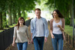 © Image Smith - Small group of adults walking outdoors.