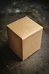Poster - A brown box sitting on top of a table, suitable for various concepts and projects