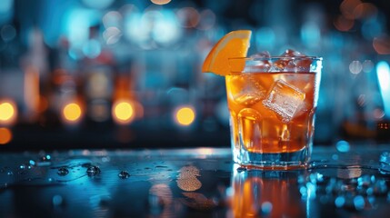 Aufkleber - A detailed view of a drink on a table, suitable for various concepts