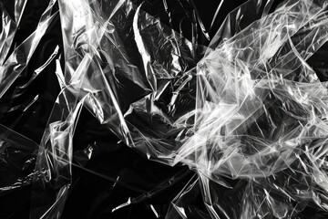 Poster - A group of plastic bags in monochrome, suitable for environmental concepts