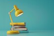 © toonsteb - Desk Lamp and Books a desk lamp illuminating a stack of books symbolizing knowledge and learning in the workplace