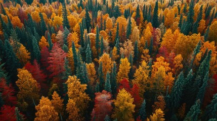 Poster - Vibrant forest landscape, perfect for nature backgrounds