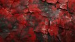 Detailed view of red paint on a wall, suitable for backgrounds or textures
