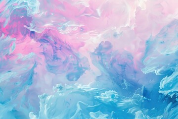 Poster - Detailed view of a blue and pink painting, suitable for art projects