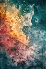 Poster - A vibrant painting of a cloud in the sky. Perfect for various design projects