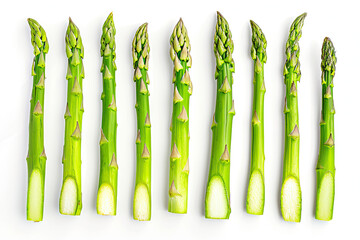 Wall Mural - asparagus on white background