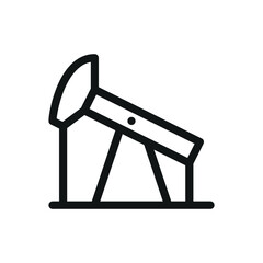 Poster - Oil production isolated icon, oil industry vector symbol with editable stroke