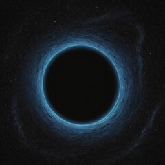 Wall Mural - Black hole seen from a planet, illustration