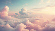 Heavenly cloud background with soft pink overtones at peaceful twilight