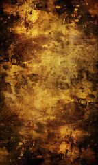 Poster - Warm golden hues on a richly textured, grungy abstract background.