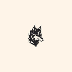 Wall Mural - Wolf head logo design vector icon template