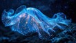 Exploring the depths of the ocean, bioluminescent organisms are harvested for their unique energy properties A photography shot from a low angle 