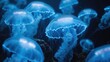 Exploring the depths of the ocean, bioluminescent organisms are harvested for their unique energy properties A photography shot from a low angle 