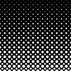 Wall Mural - Geometrical circle pattern background - black and white abstract vector illustration