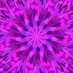 Poster - Abstract round mosaic background - hypnotic circular psychedelic colorful vector design from geometrical tiles