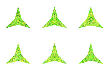 Poster - Tiled mosaic star polygon set - geometric abstract  geometrical vector element