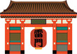 Japanese temple gate